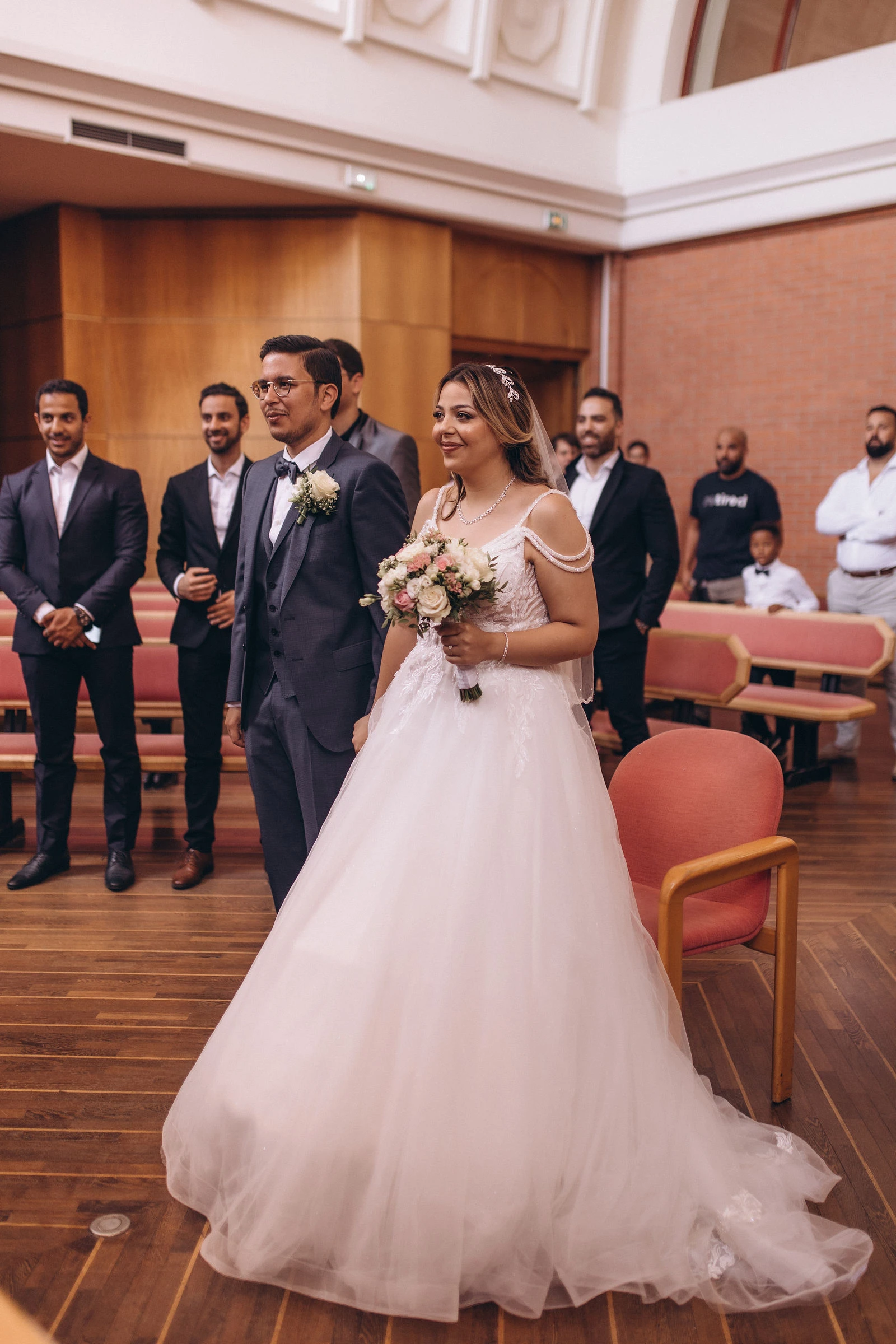 Bride and groom during the civil ceremony