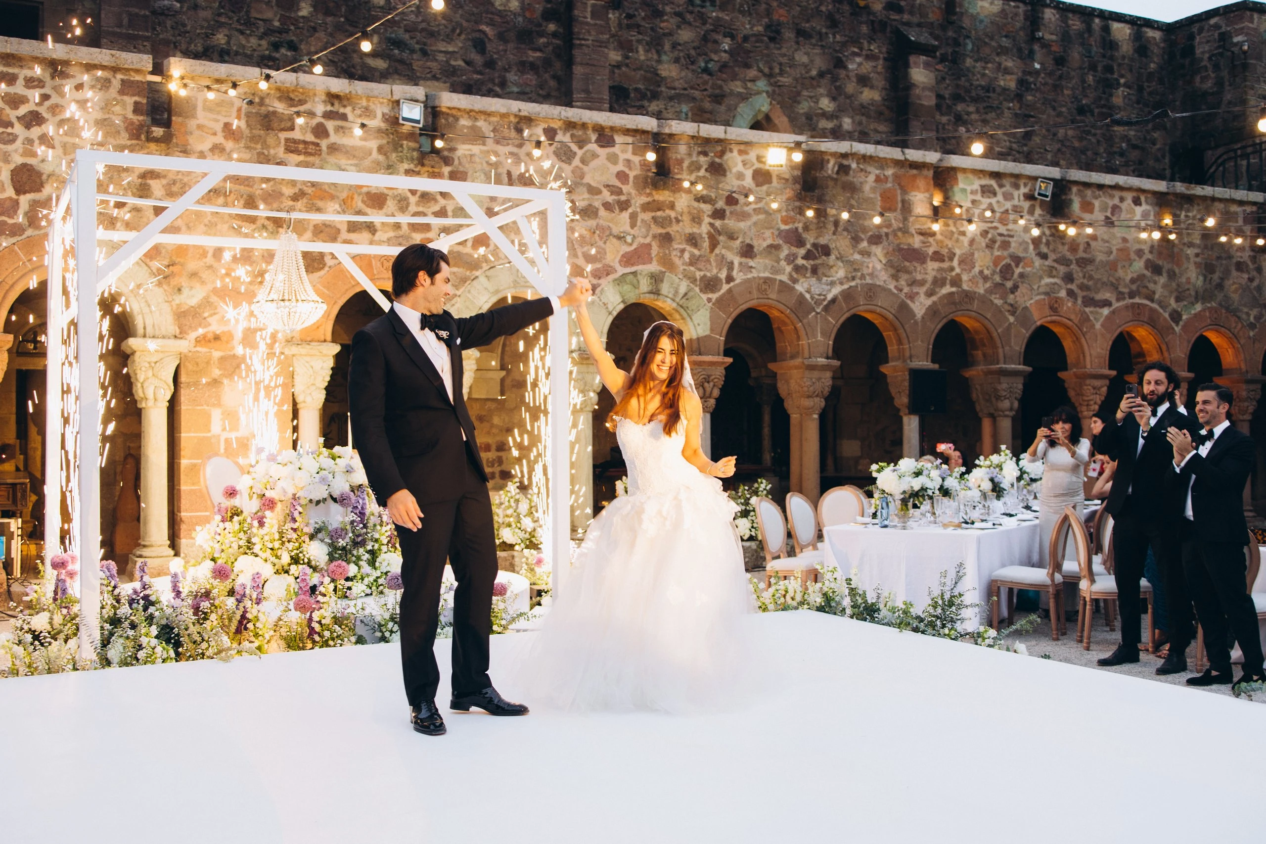 First dance in the castle courtyard