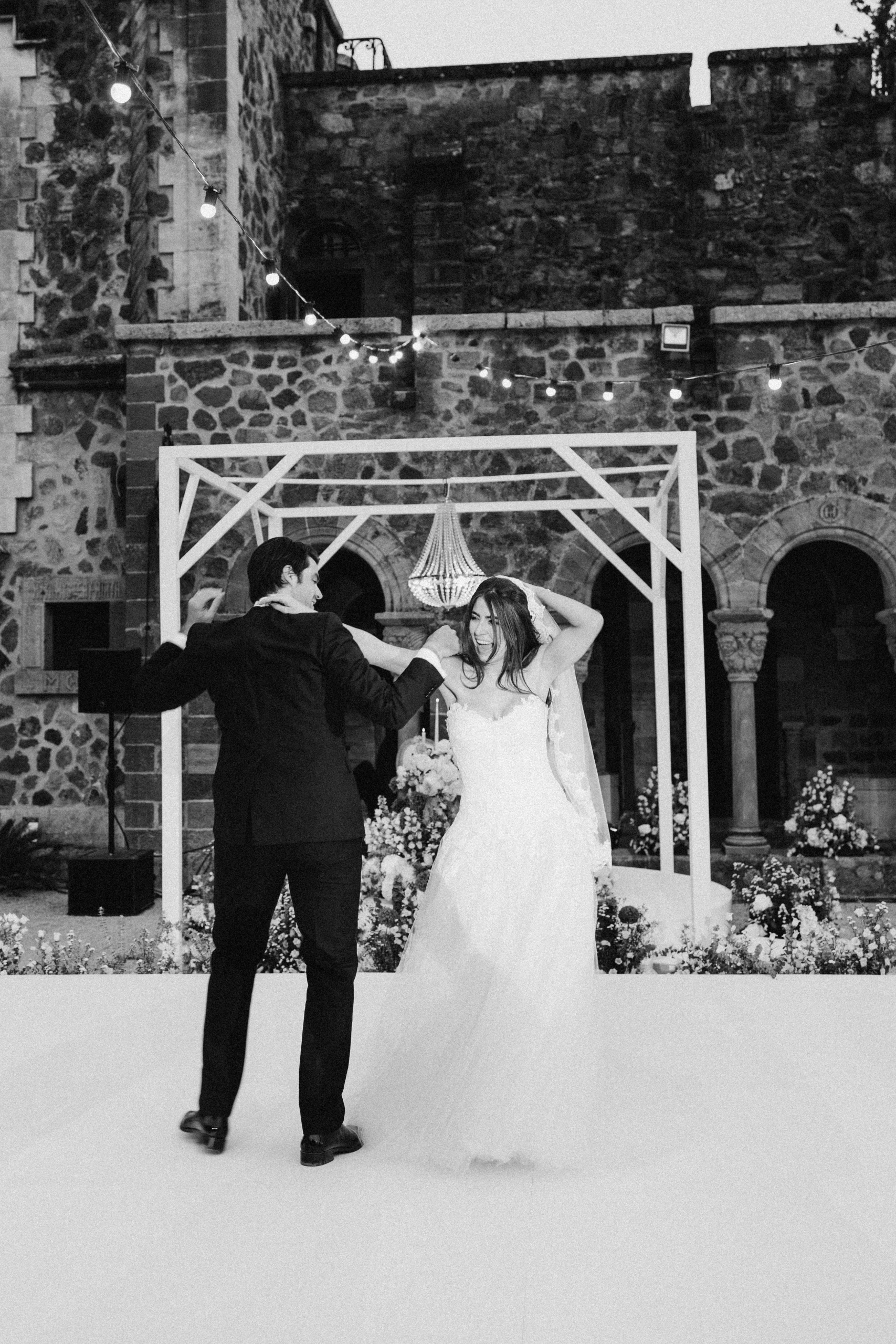 First dance, black and white
