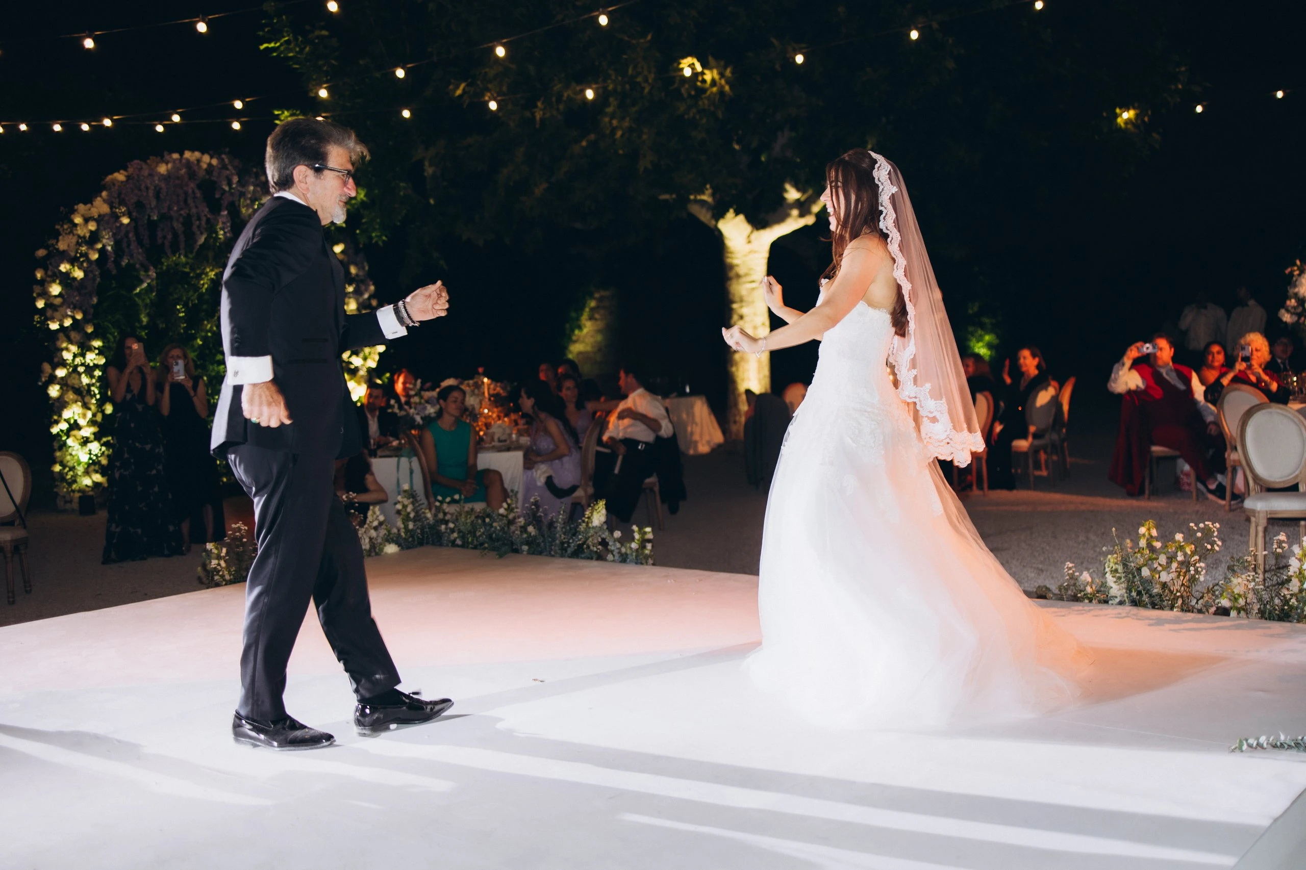 First dance under the night lights