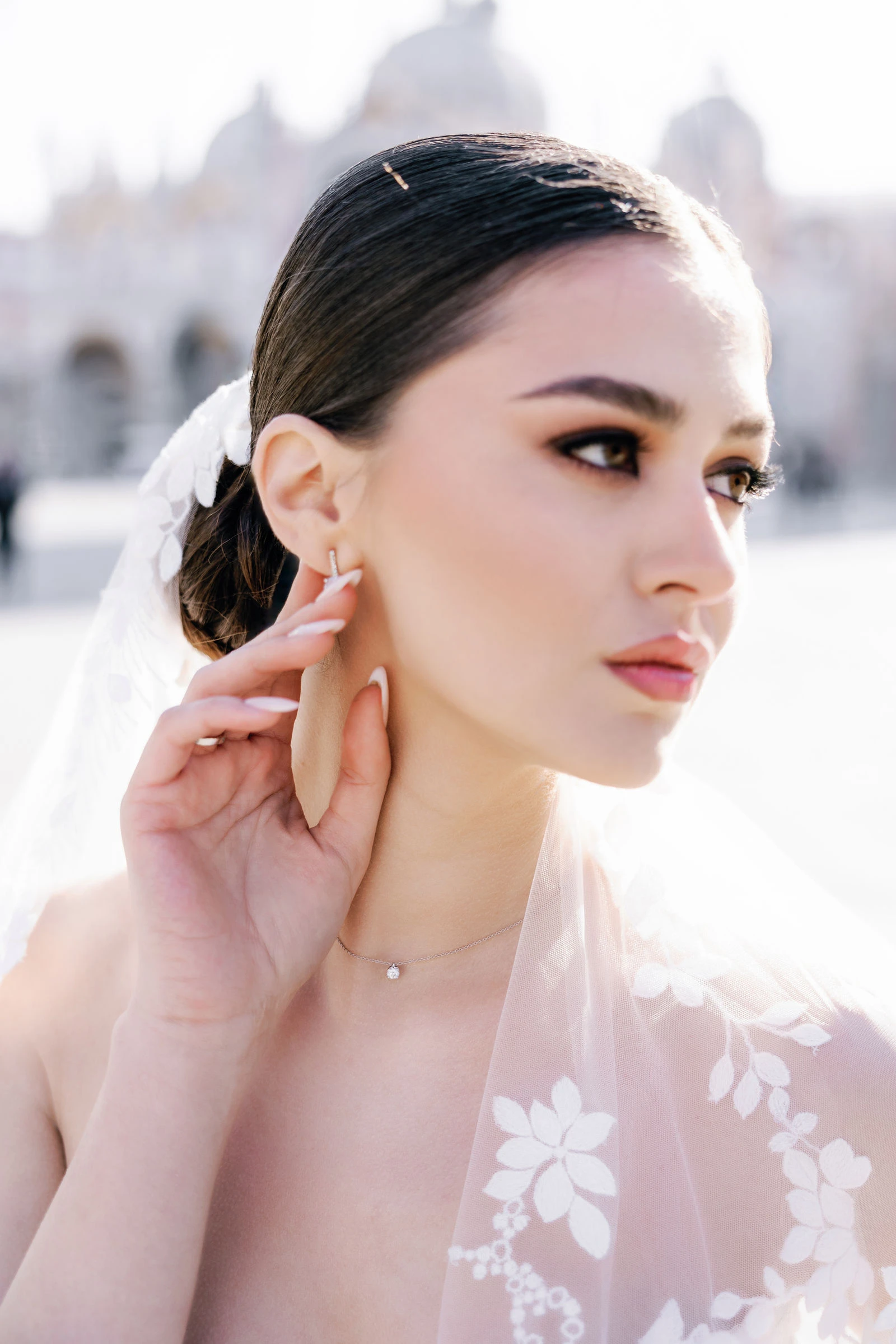 Bridal portrait in St Mark's Square